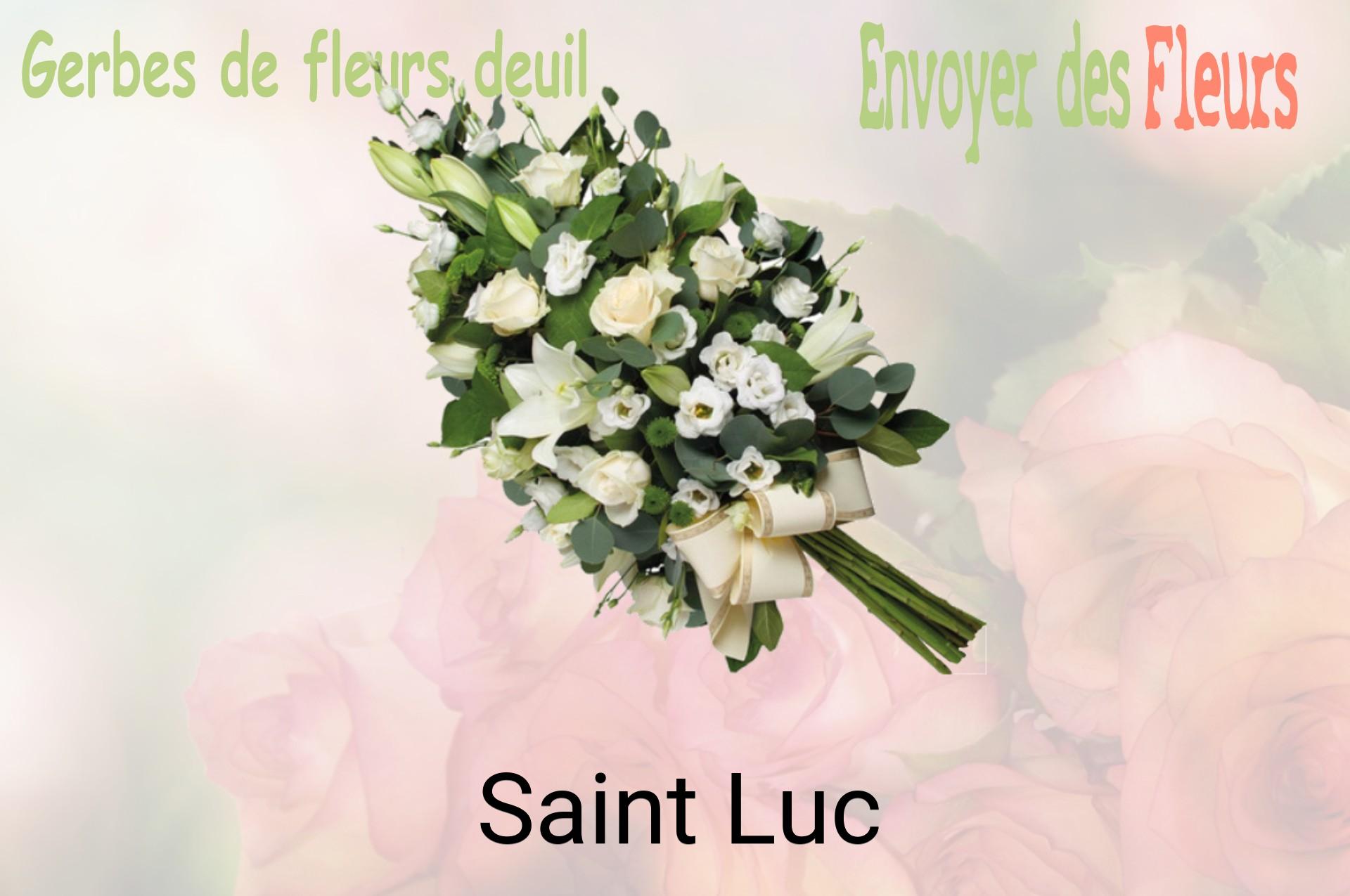 Gerbe de fleurs de deuil livrée à Saint-Luc